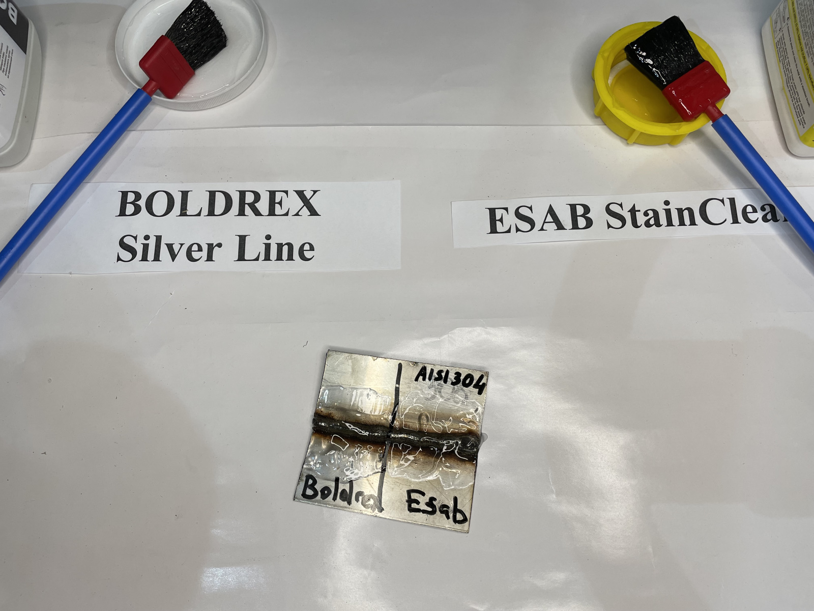 Испытания Boldrex Silver Line и Esab StainClean